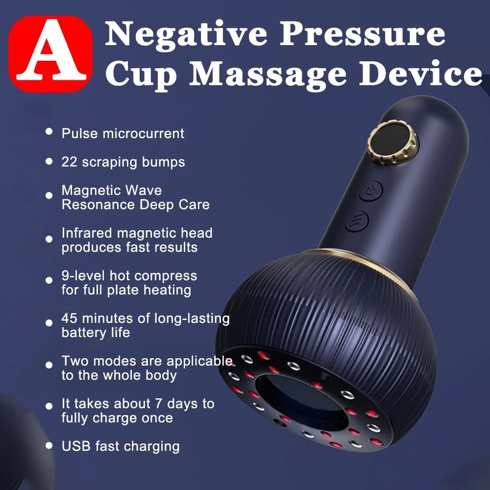Electric Meridian Scalp and Body Massager with EMS Microcurrent Heat and Vibration Therapy