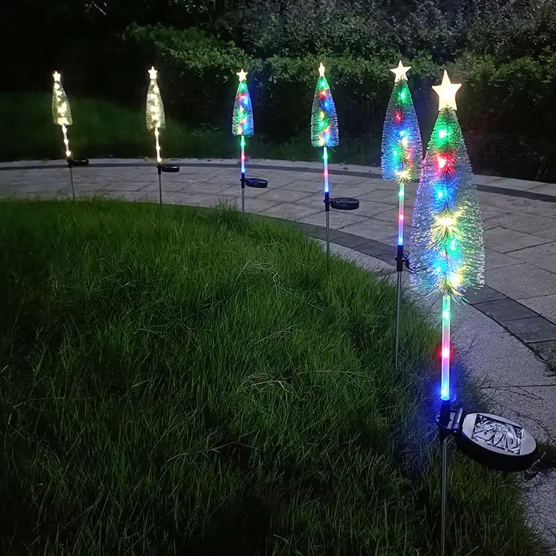 Solar Christmas Tree Garden Lights Waterproof LED Lawn Decor