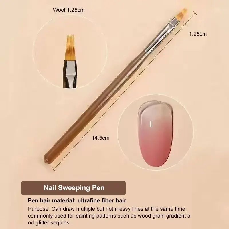 9-Piece UV Gel Nail Brush Set – Precision Liner & Acrylic Nail Art Brushes