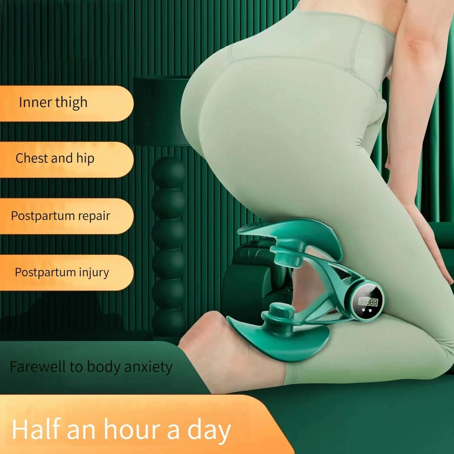 Multifunctional Leg Beauty Device, Postpartum Repair Pelvic Floor Muscle Trainer, Countable Trainer Leg Clamp