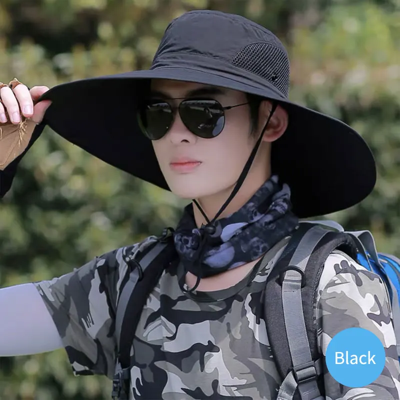 Breathable Sun Hat for Men and Women UV Protection Fishing Cap Mesh Fisherman Hat