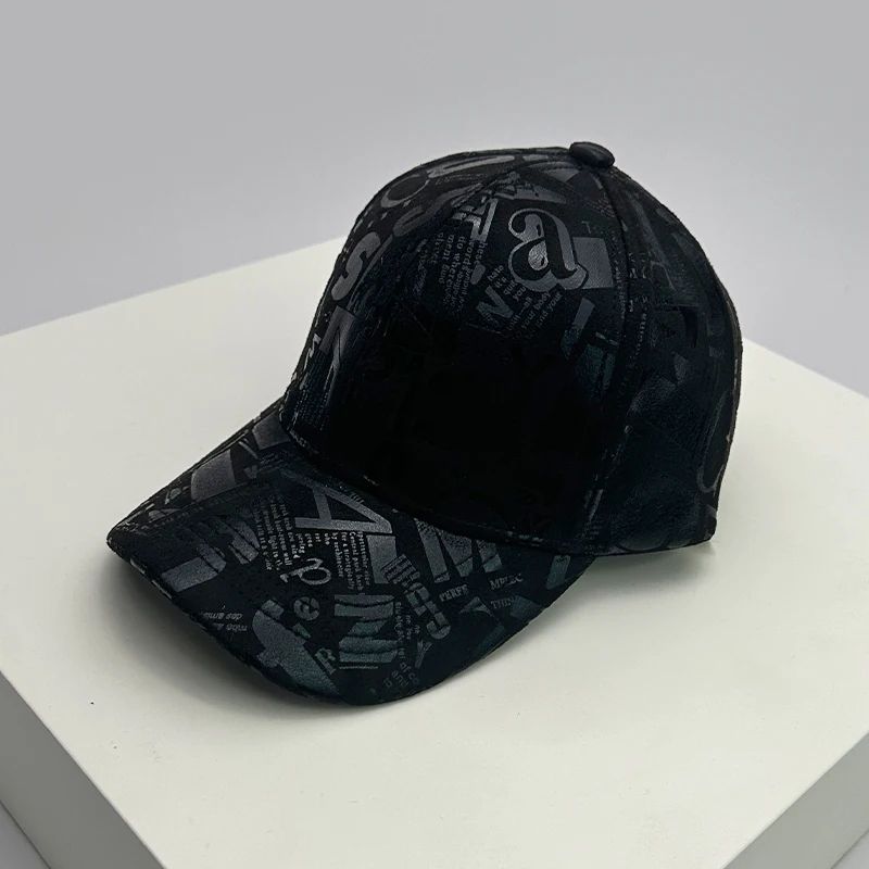 Kpop Graffiti Letter Vegan Leather Baseball Cap