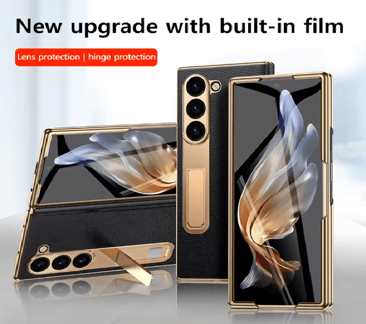 Genuine Leather Magnetic Protective Case for Samsung Z Fold Series