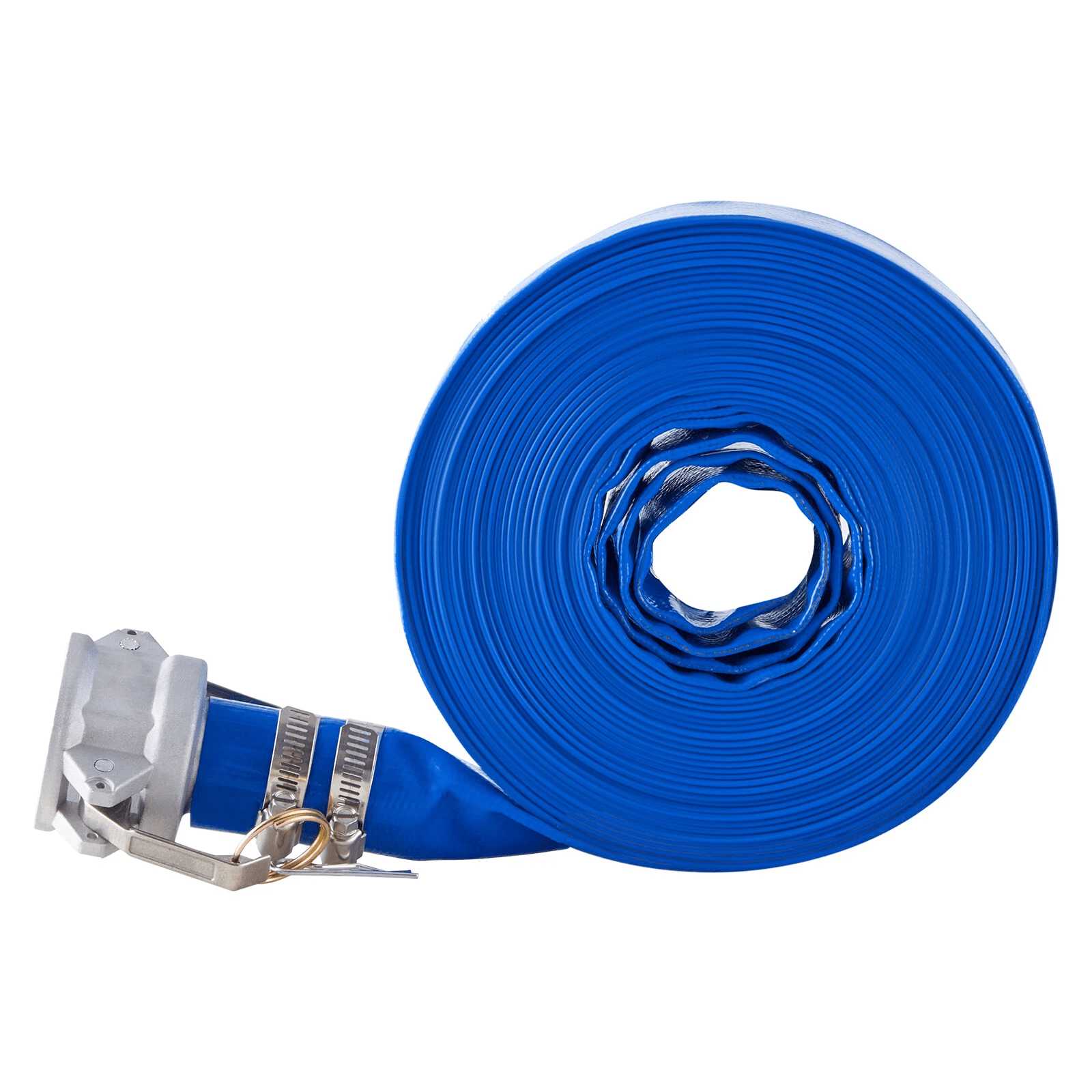 Pool Backwash Hose Blue PVC Discharge Hose with Fittings
