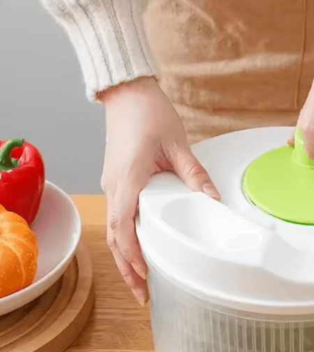 Salad Spinner for Leafy Vegetables with Lettuce Washer and Greens Drainer