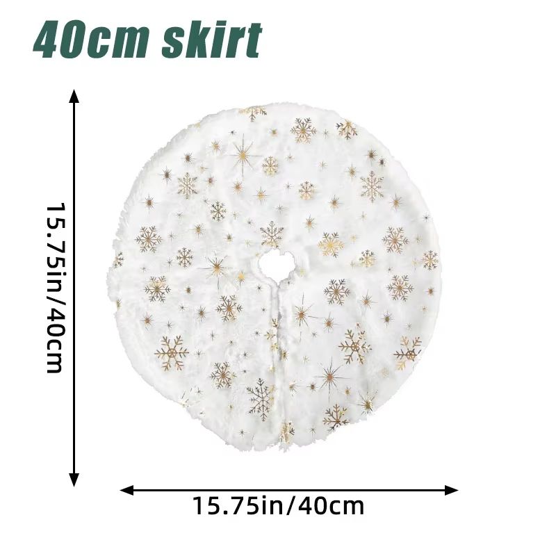 Red Snowflake Mini Christmas Tree Skirt - Tabletop Christmas Tree Mat