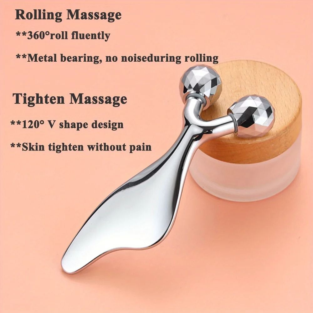 2 in 1 Facial Roller and Gua Sha Massage Tool