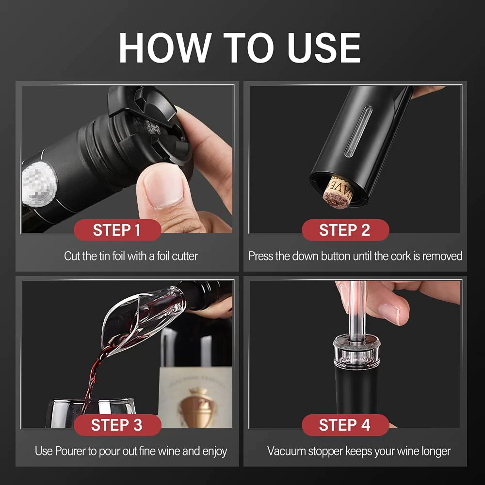 Rechargeable Electric Wine Bottle Opener