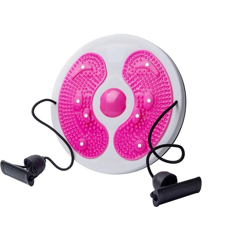 Waist Twist Disc with Foot Sole Massager and Integrated Resistance Bands
