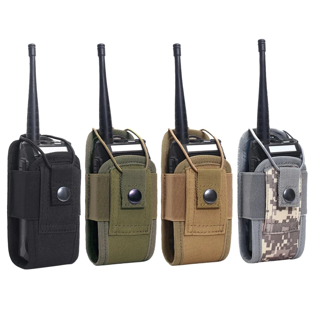 Oxford Tactical Walkie-Talkie Pouch Portable Outdoor Hunting Waist Bag, Sports Fanny Pack with Interphone Protective