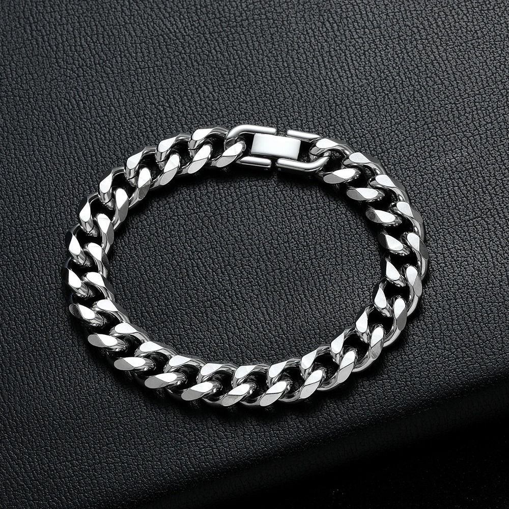 Titanium Steel Cuban Chain Bracelet 8mm