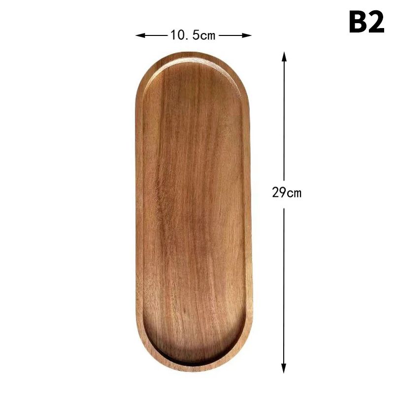 Elegant Solid Wood Japanese Dessert & Snack Serving Tray