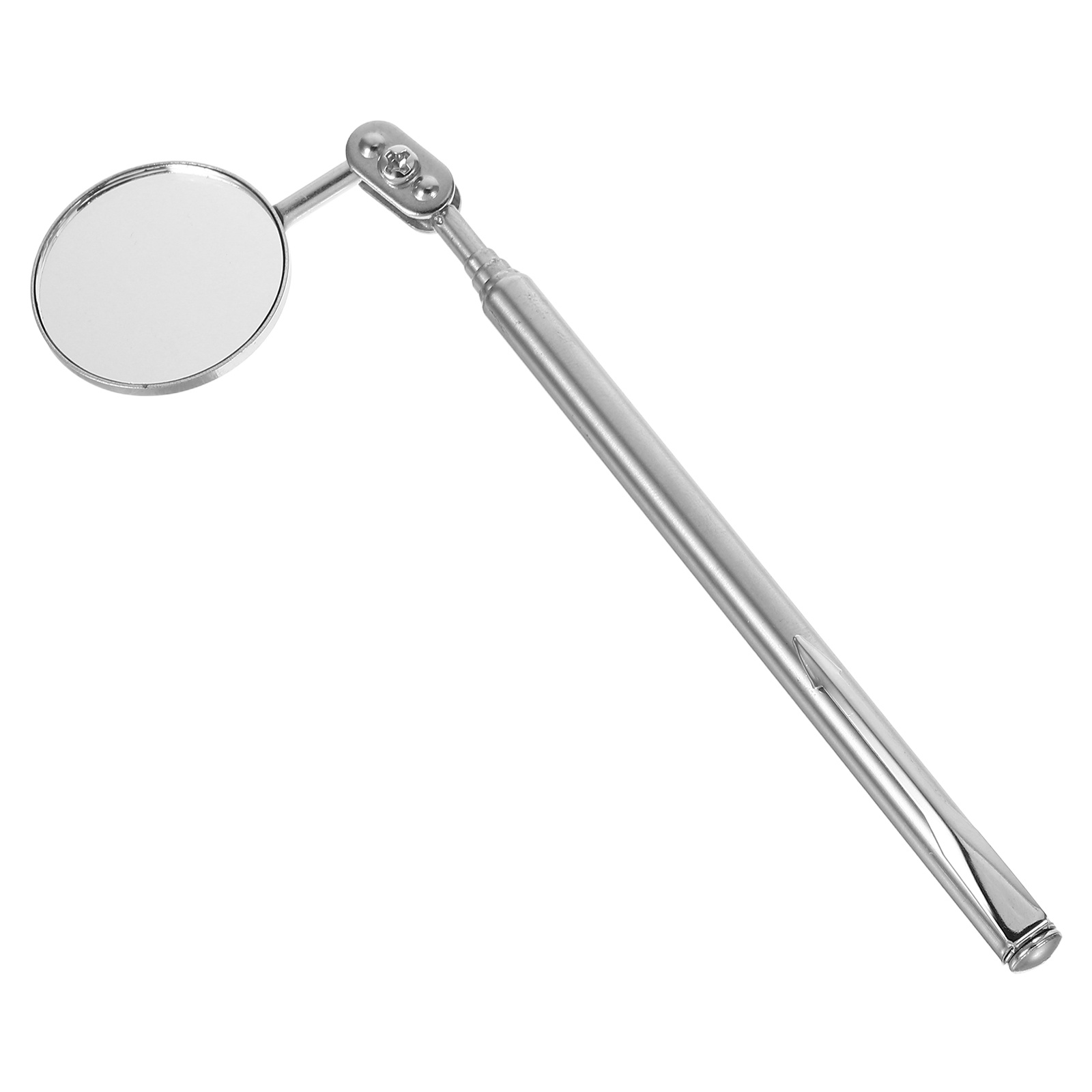 Round Telescoping Inspection Mirror for Mechanics, Stainless Steel, Extendable, Portable for Tight Spaces