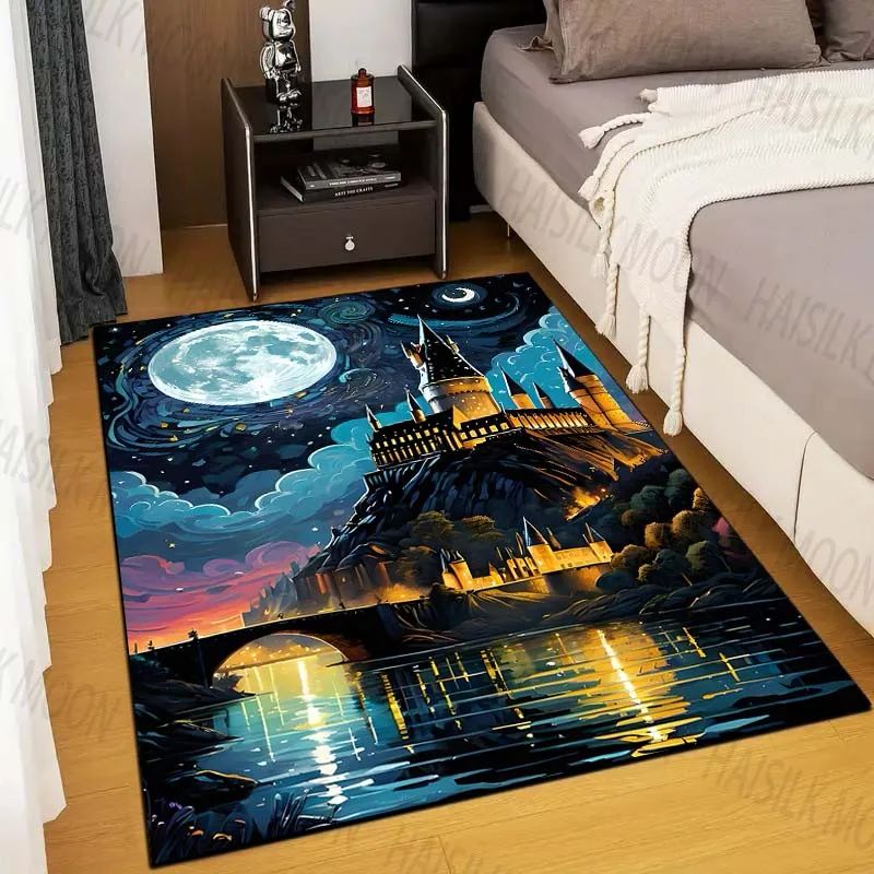 Magic Castle School Rug for Kids Bedroom Living Room Decor