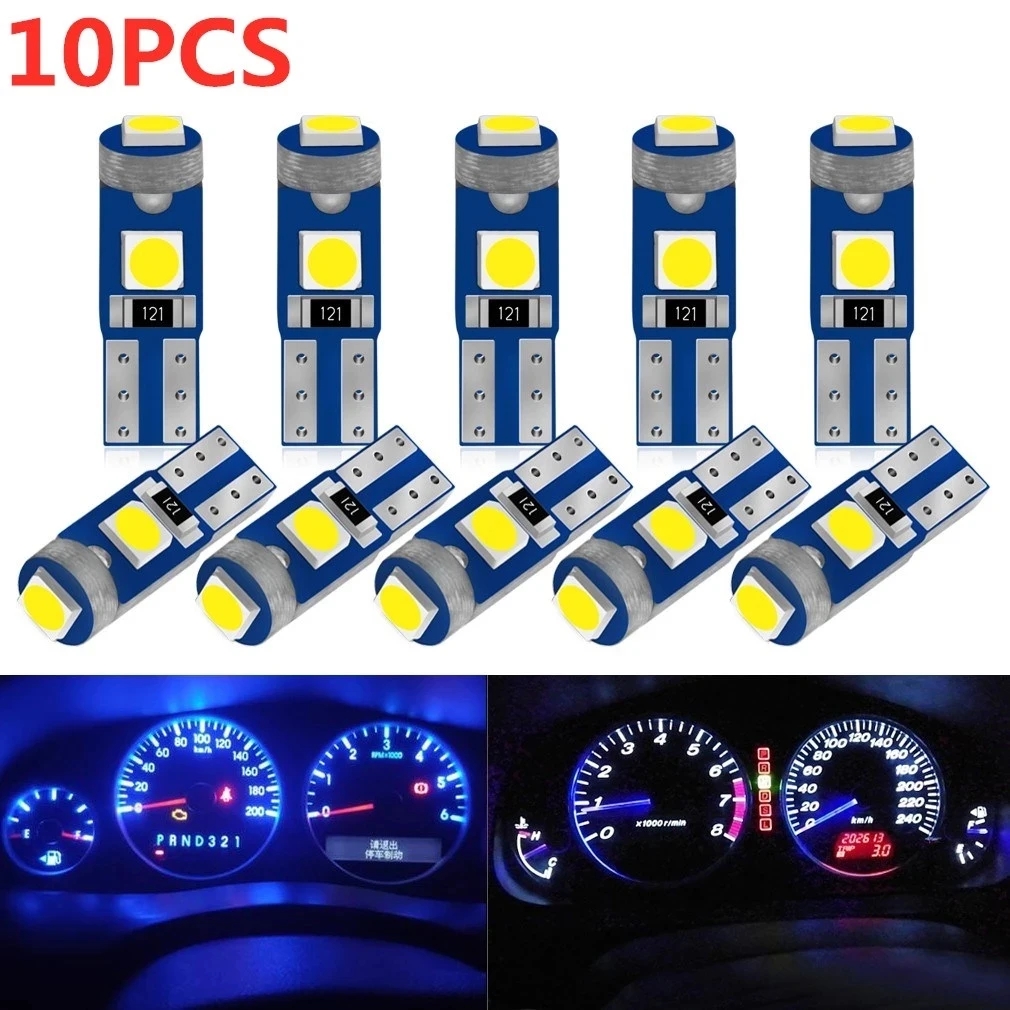 LED Canbus Bulbs Auto Interior Dashboard Wedge Lights for Car Instrument Panel Warning Indicator