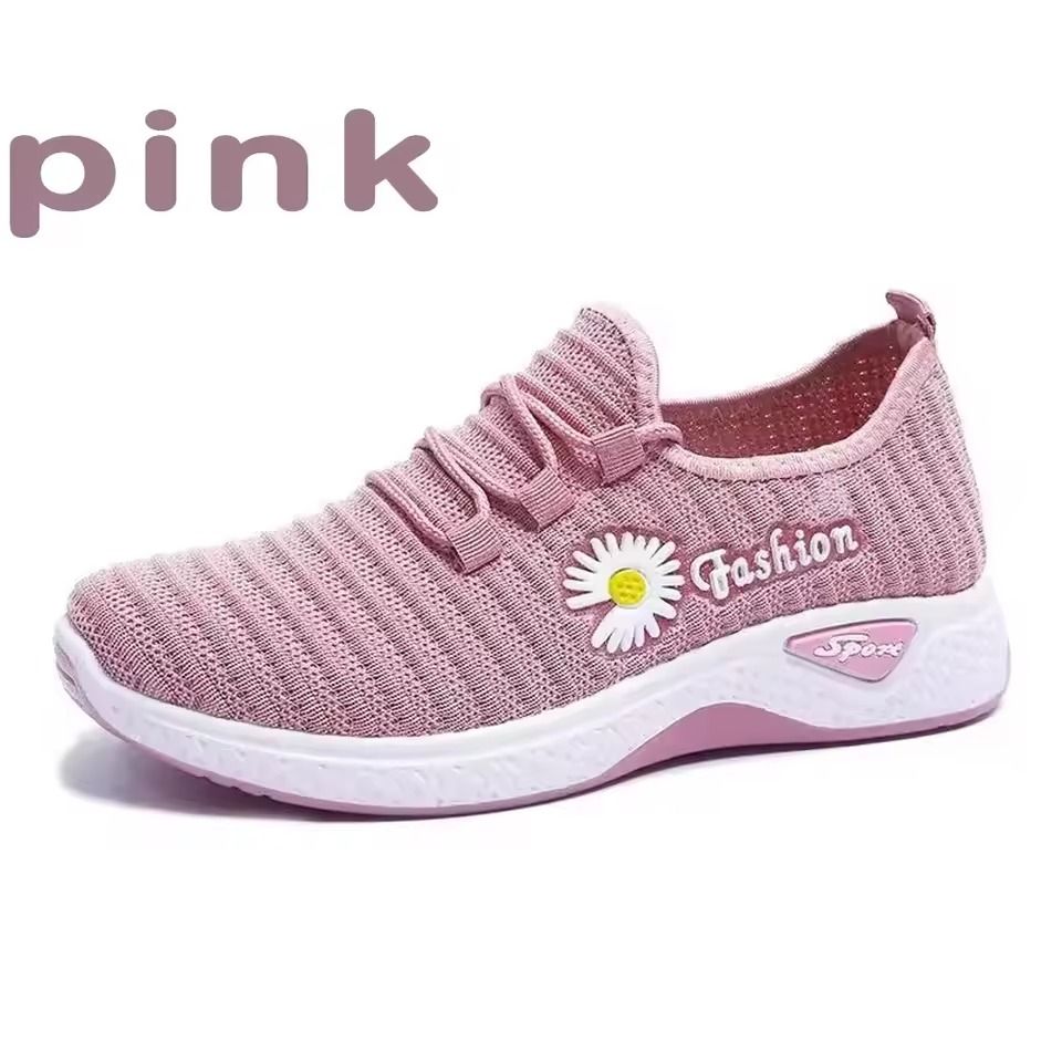 Womens Fashion Mesh Sneakers Lightweight Soft Sole Thick Breathable Casual Shoes