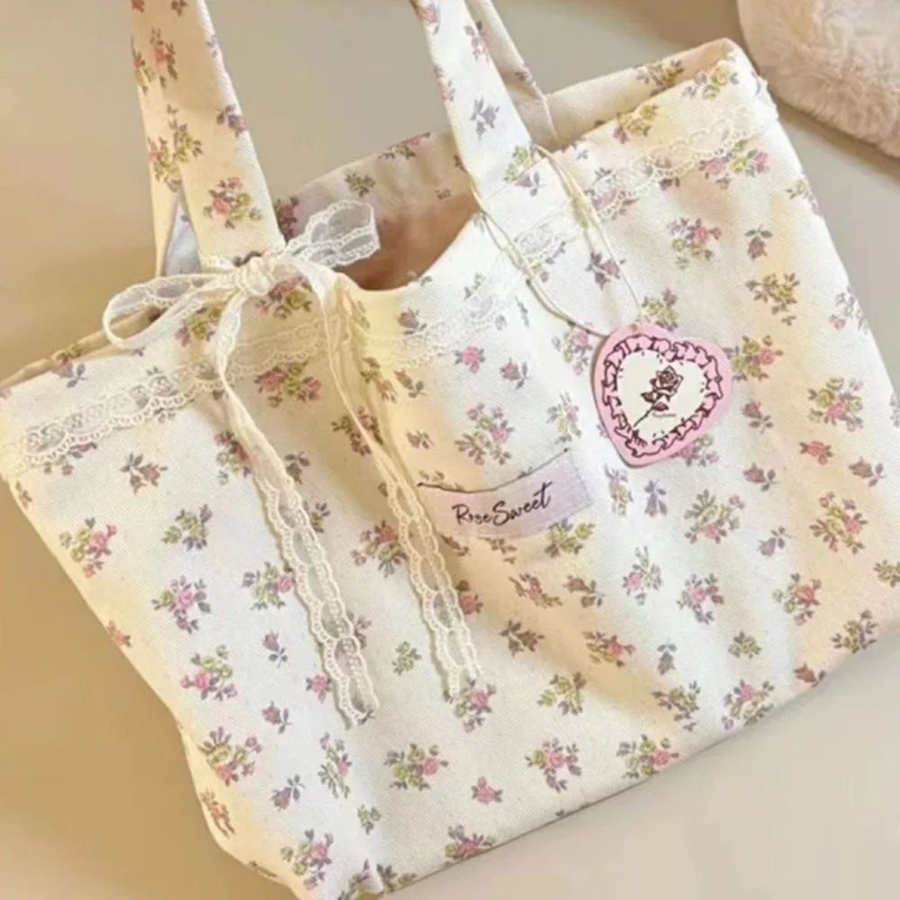 Aesthetic Lace Canvas Handbag