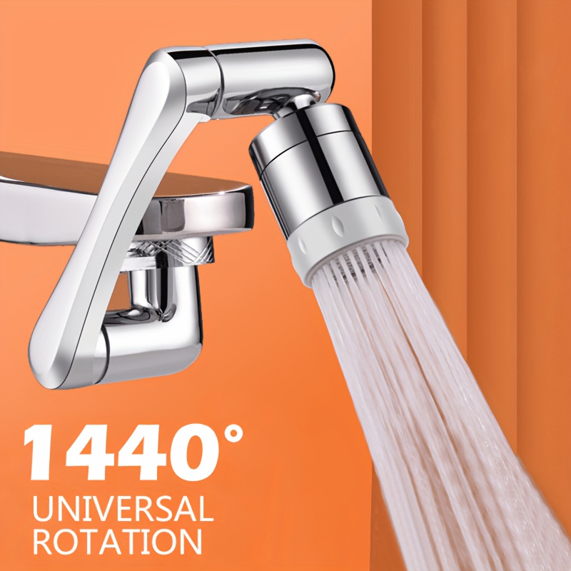Rotating Faucet Extender with Flexible Arm Kitchen Sink Sprayer