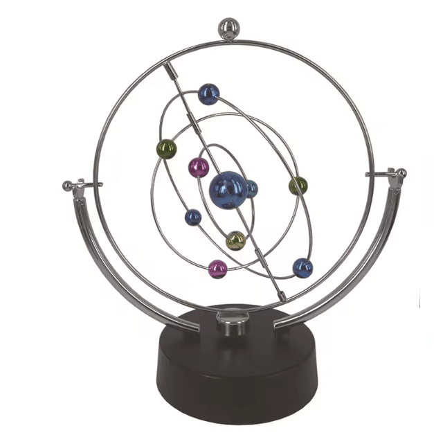 Celestial Orbit Perpetual Motion Desk Sculpture – Kinetic Art Orbital Pendulum Decor