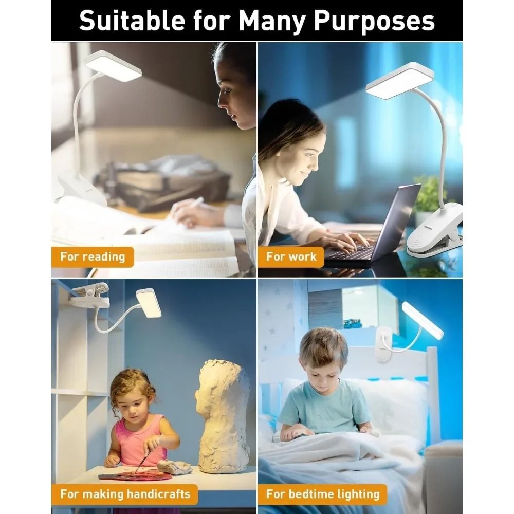 Ultra-Flexible LED Eye-Protection Clip Book Light