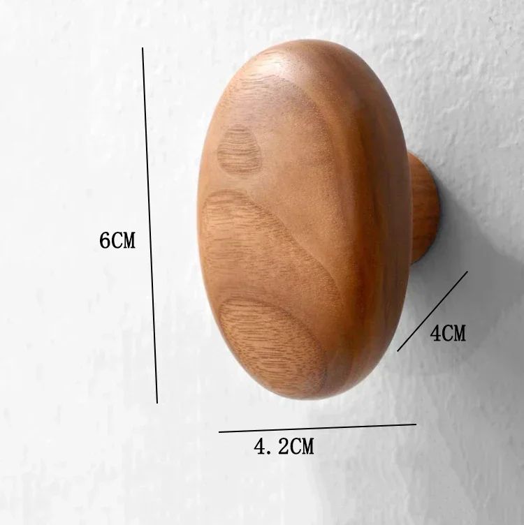 Scandinavian Wooden Wall Hook Pebble Style Coat Hanger