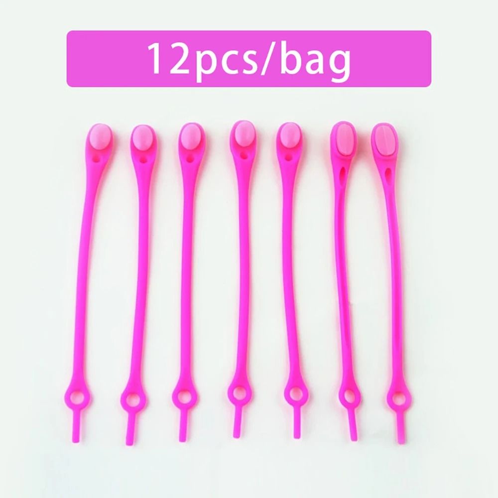 12-Piece Elastic Silicone No-Tie Shoelaces