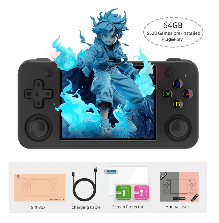 ANBERNIC RG35XX H Retro Handheld Game Console with IPS Screen and 5000+ Games