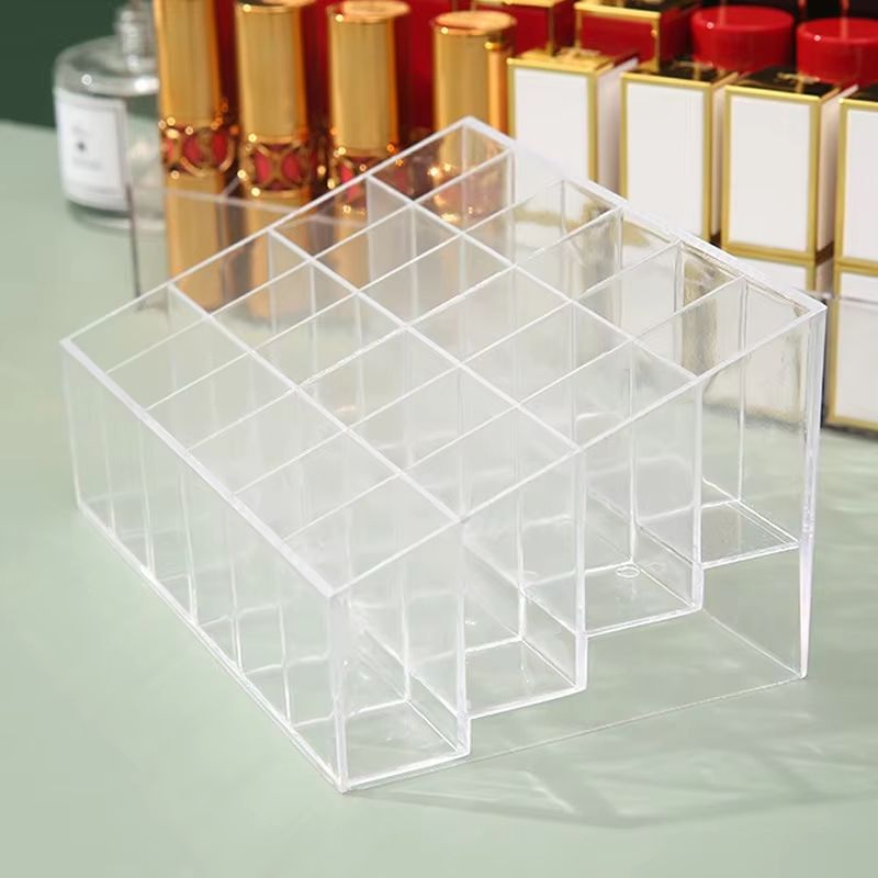ClearView 24 Slot Acrylic Lipstick Organizer for Cosmetics and Vanity Storage