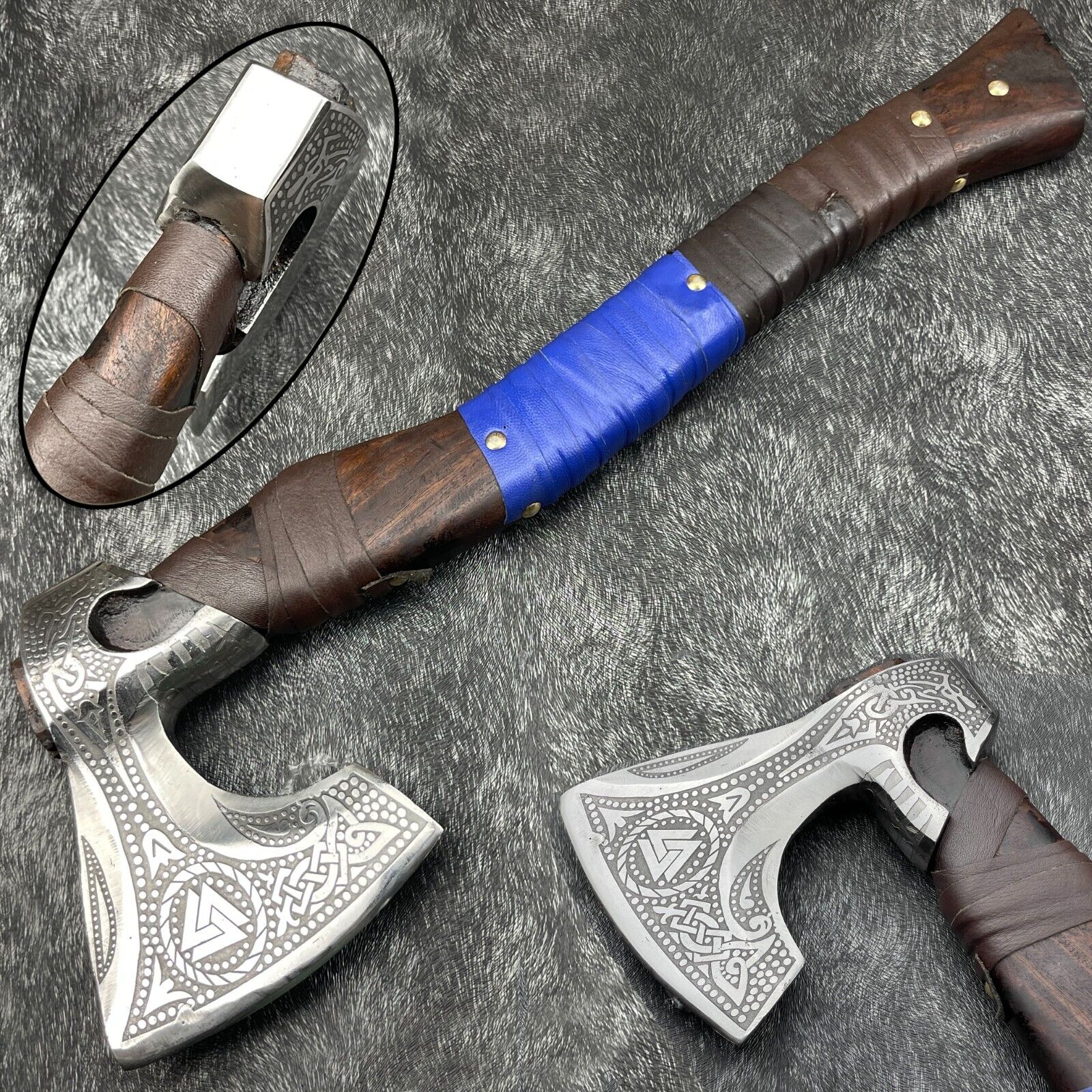 3DViking AxeCustom Handmade Carbon Steel Blade Tomahawk Axe Camping Axe Gift Axe