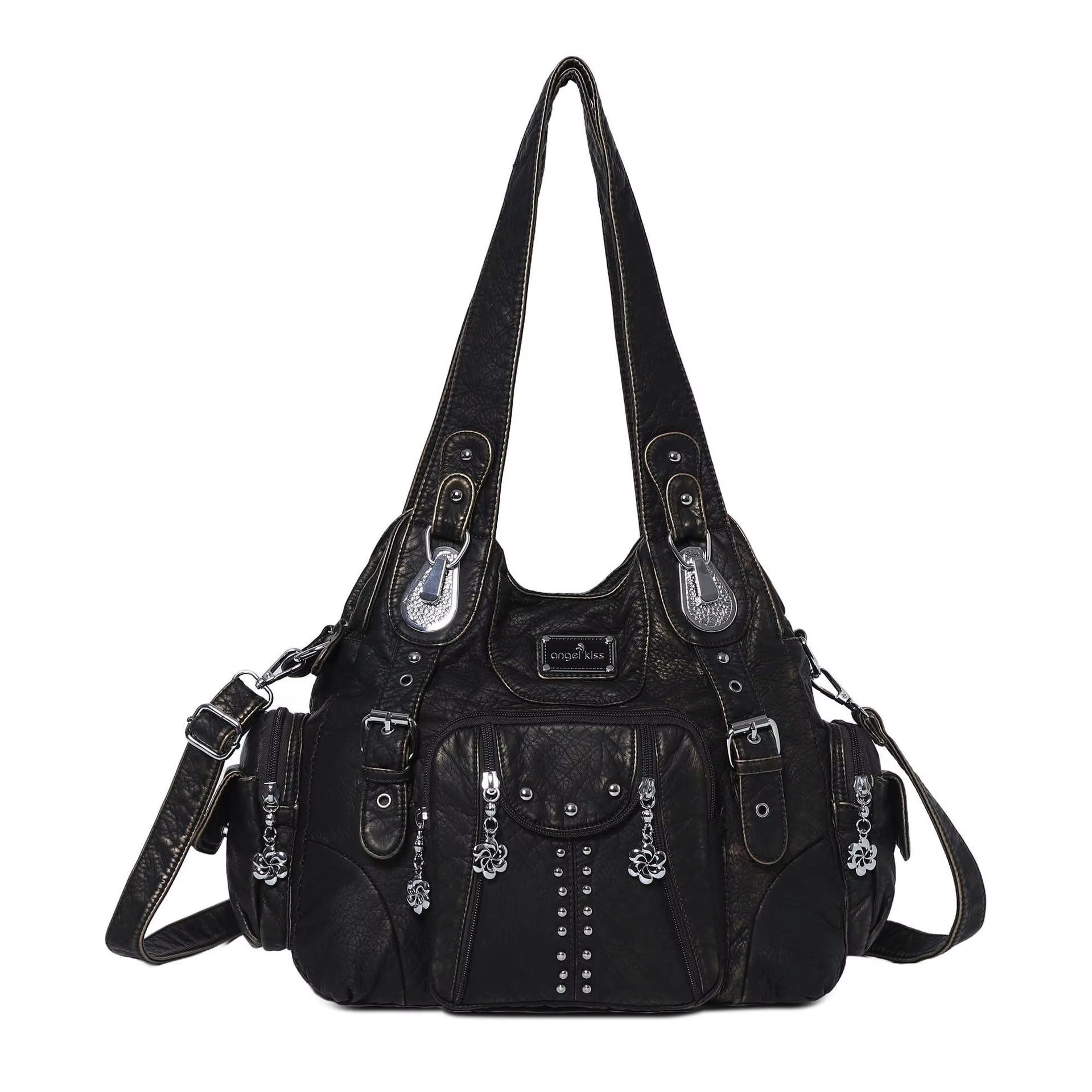 Angelkiss PU Leather Women's Handbag Shoulder Bag Large Fashion Satchel
