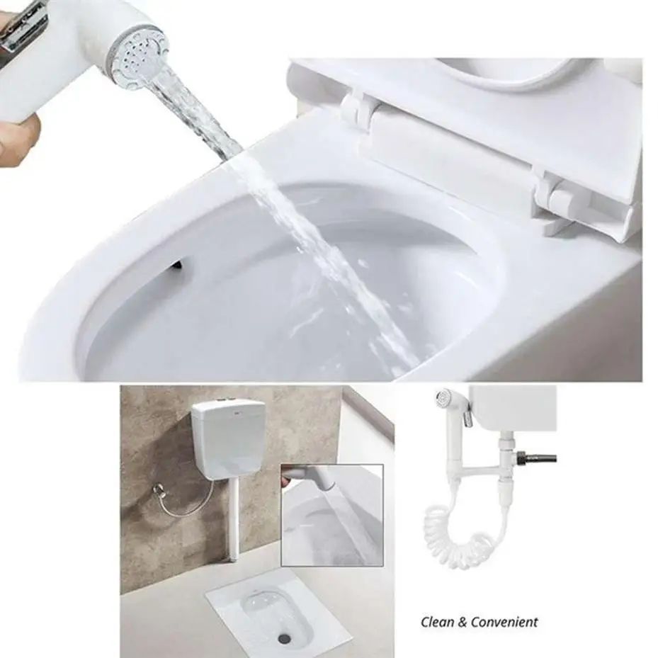 CleanFlow Handheld Bidet Sprayer Set – Stainless Steel Toilet Bidet Attachment with Flexible Shower Hose