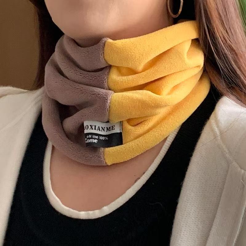Winter Women Warm Neck Warmer Fleece Scarf Face Mask Thermal Windproof Neck Cover Ideal for Outdoor Sports