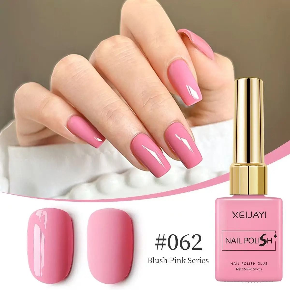 Long-Lasting Pink Gel Nail Polish