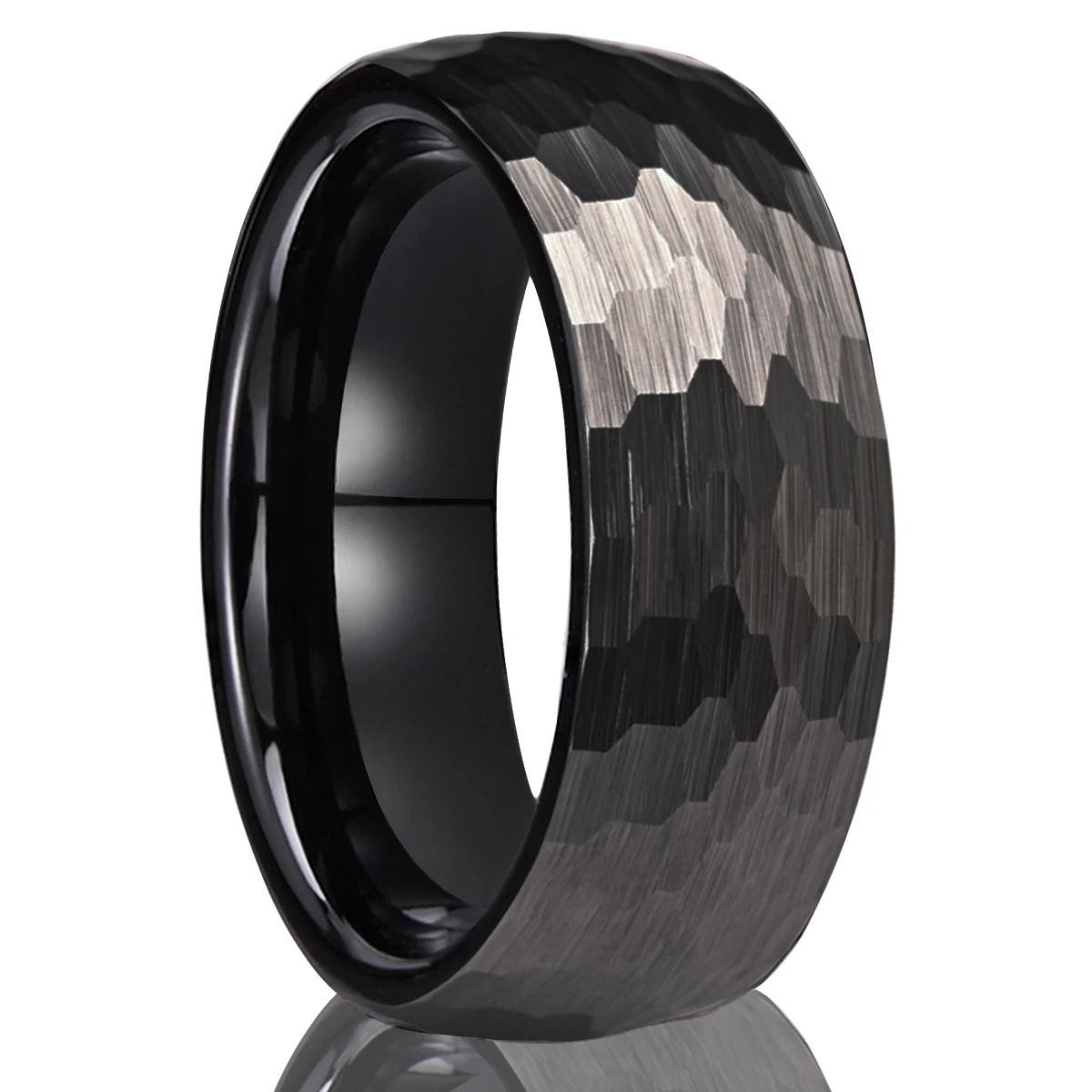 0.24in and 0.31in Gold Finish Hammered Tungsten Carbide Professional Ensemble