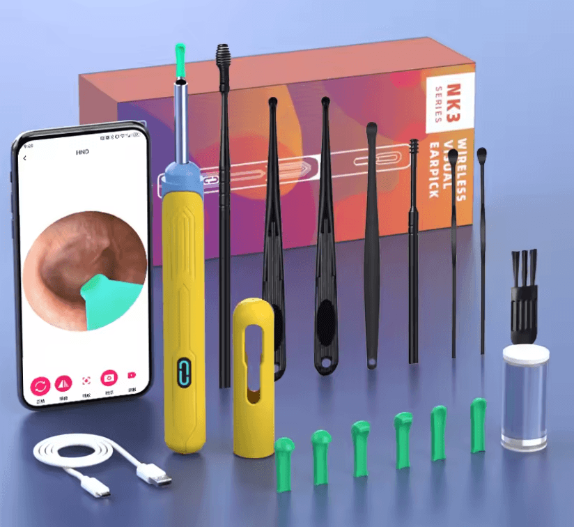 HD Ear Cleaner with Camera and USB C Rechargeable Otoscope Tool Set