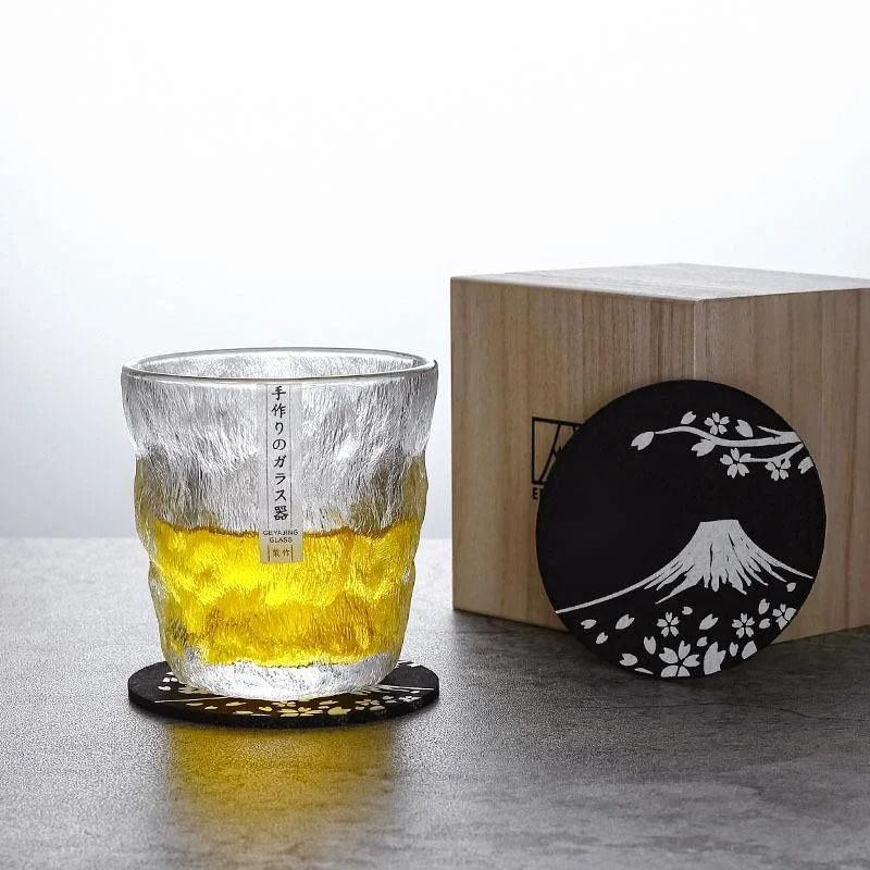 Glacier Crystal Whiskey Glass – High-Performance Old-Fashioned Rock Tumbler with Retro Chivas Architecture