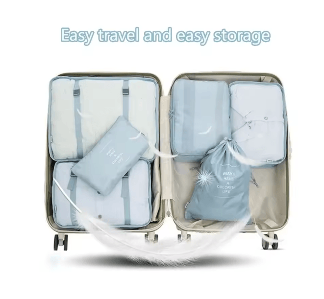 6 Piece Travel Packing Cubes Luggage Organizer Set