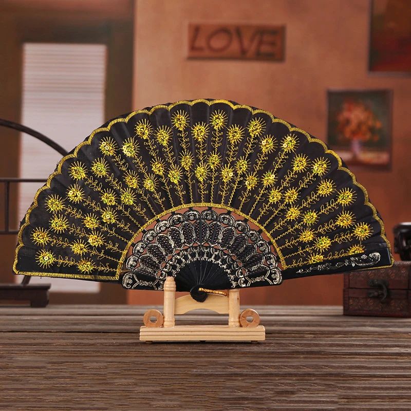 Chinese Style Embroidered Folding Hand Fan