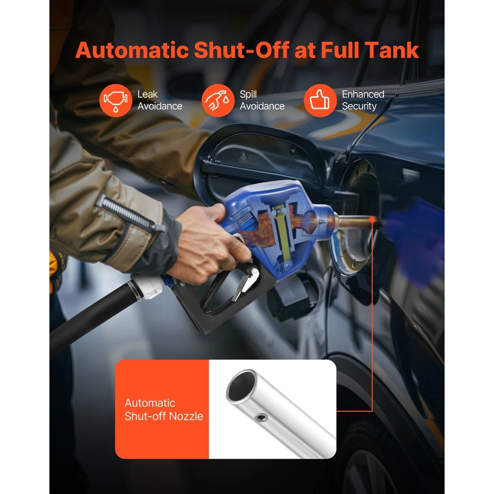 DEF Nozzle Barb Auto Shut Off Fueling Nozzle with Spout