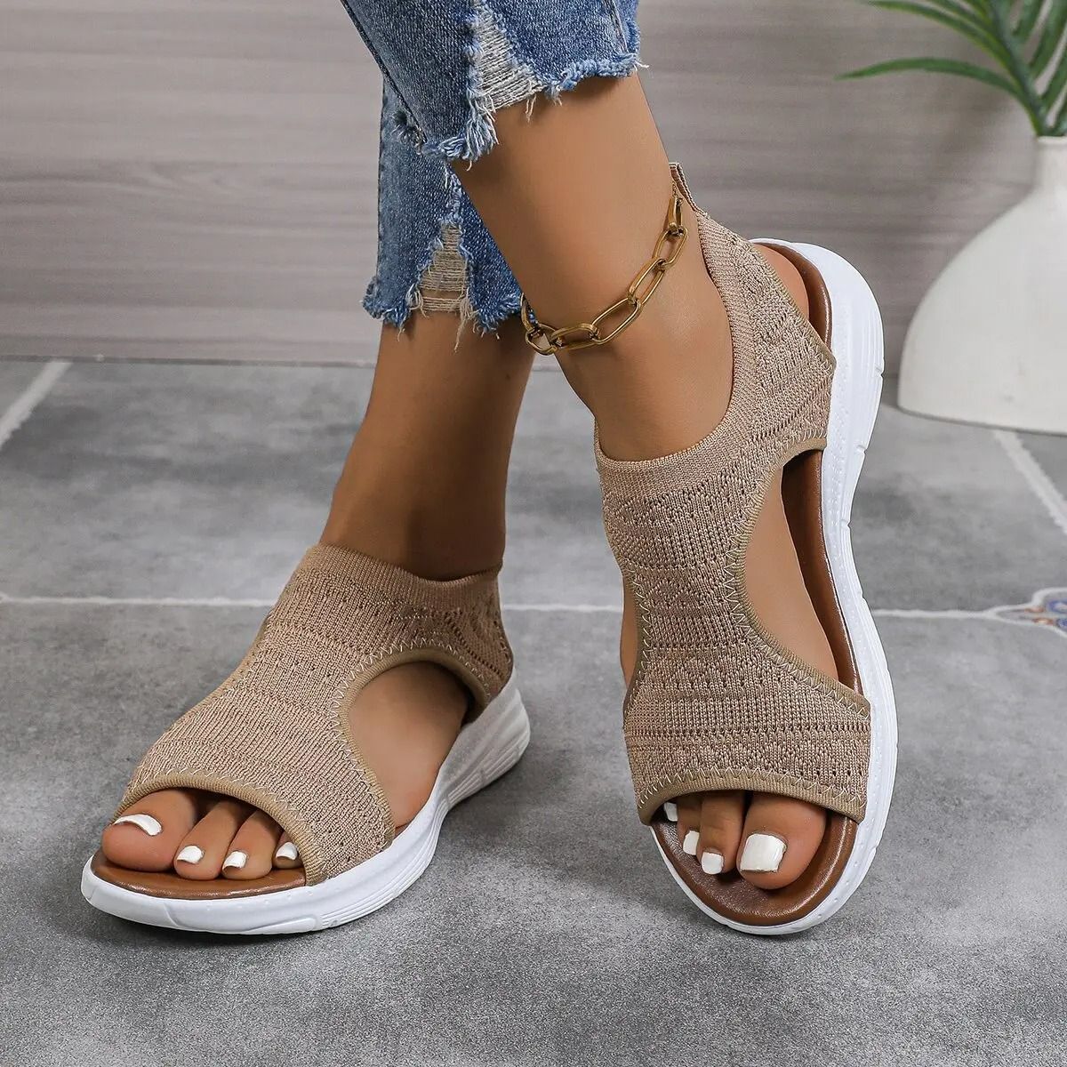 Womens Comfort Platform Wedge Sandals Casual Summer Beach Walking Shoes