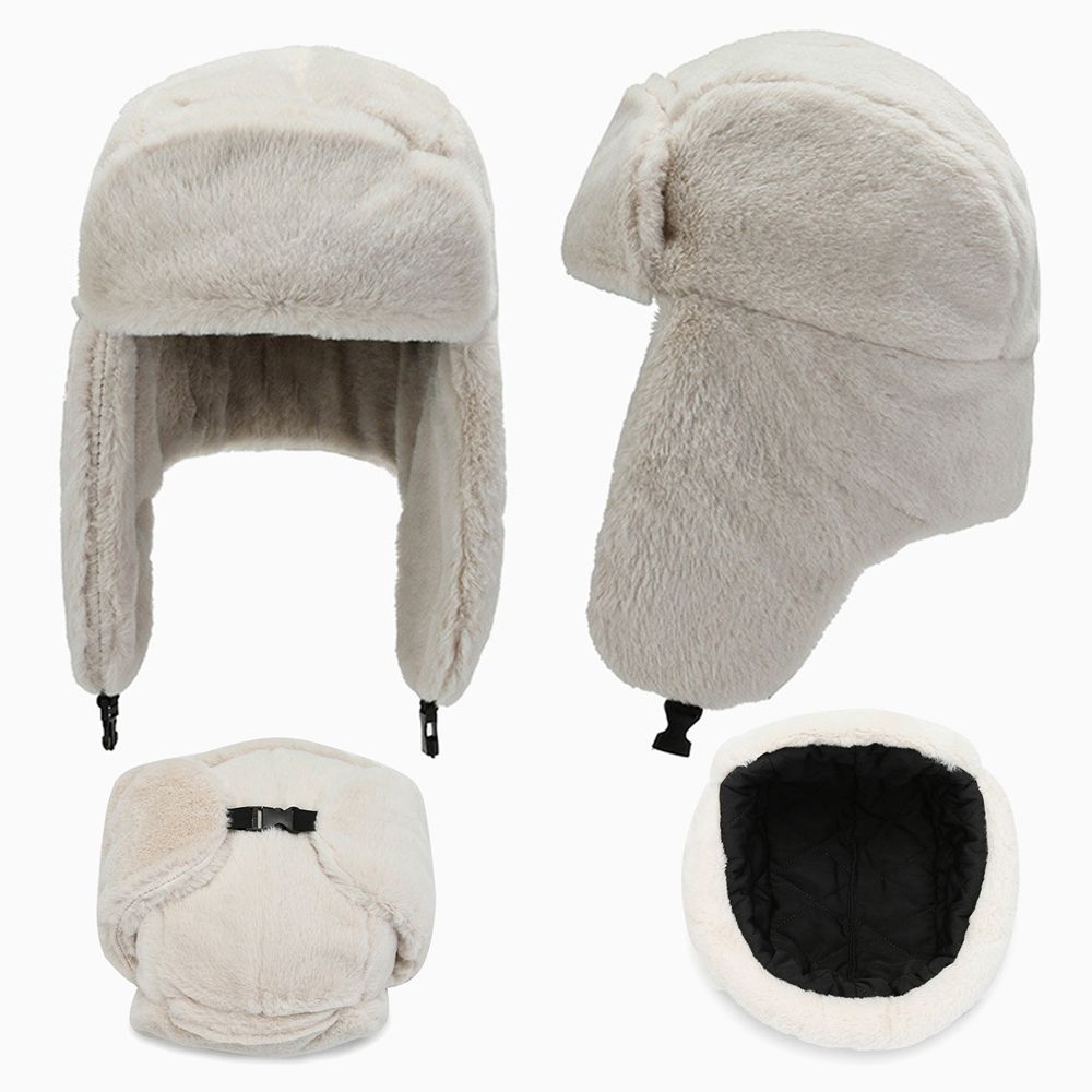 Thick Bomber Hat, Russian Winter Trapper Earflap, Ushanka Snow Cap