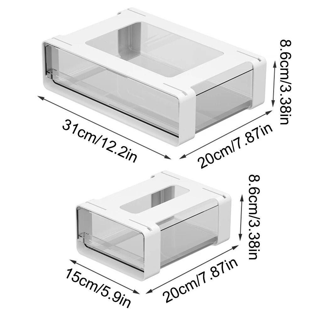 Under Desk Hidden Drawer Organizer Self Adhesive Storage Box For Office And Home