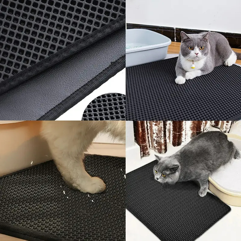 Waterproof Cat Litter Mat - Non-Slip, Washable, Double-Layer Design for Easy Cleanup