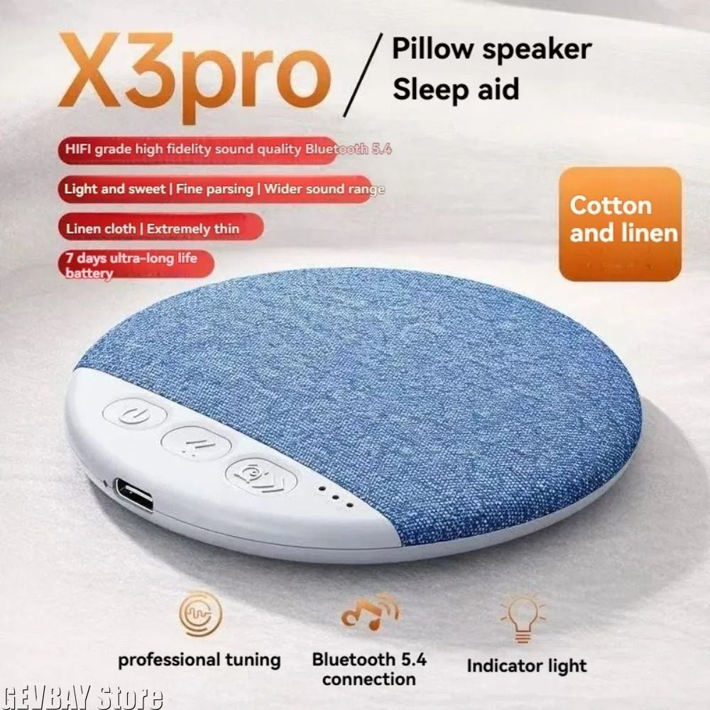 X3pro Precision Pillow Speaker – Bluetooth 5.4 Sleep Interface – High-Yield Somatic Interaction Hub