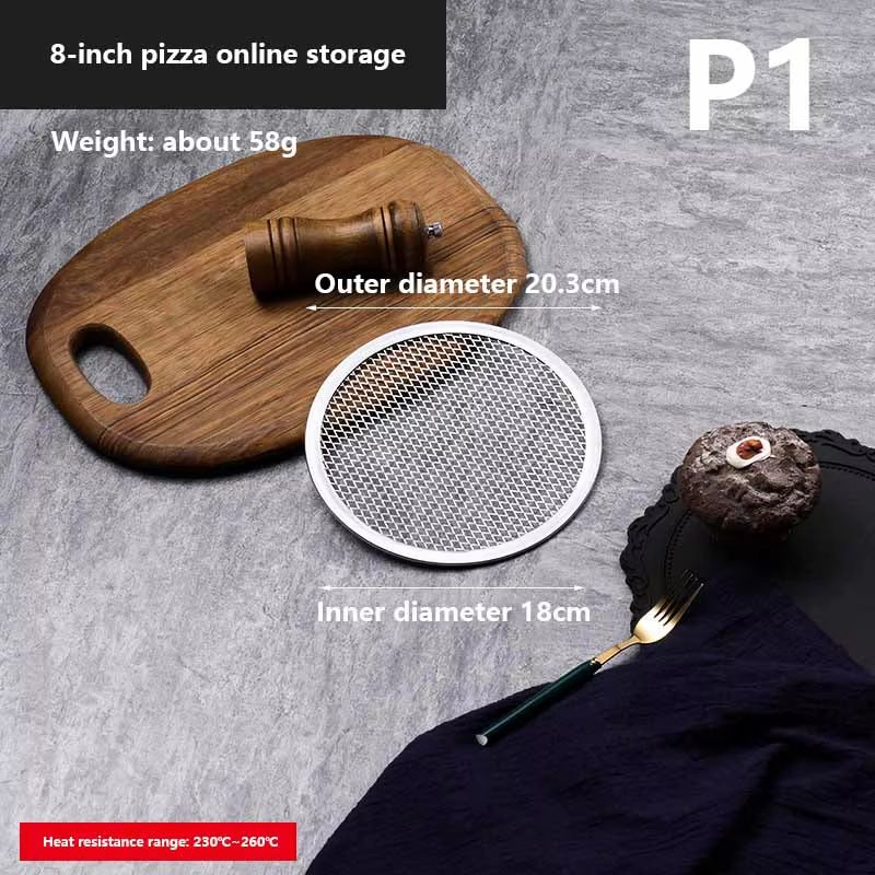 BBQ Grill Netting Toast Bread Baking Tray 8-13 Inches Multi-functional Nonstick Pizza Pan and Barbecue Plate