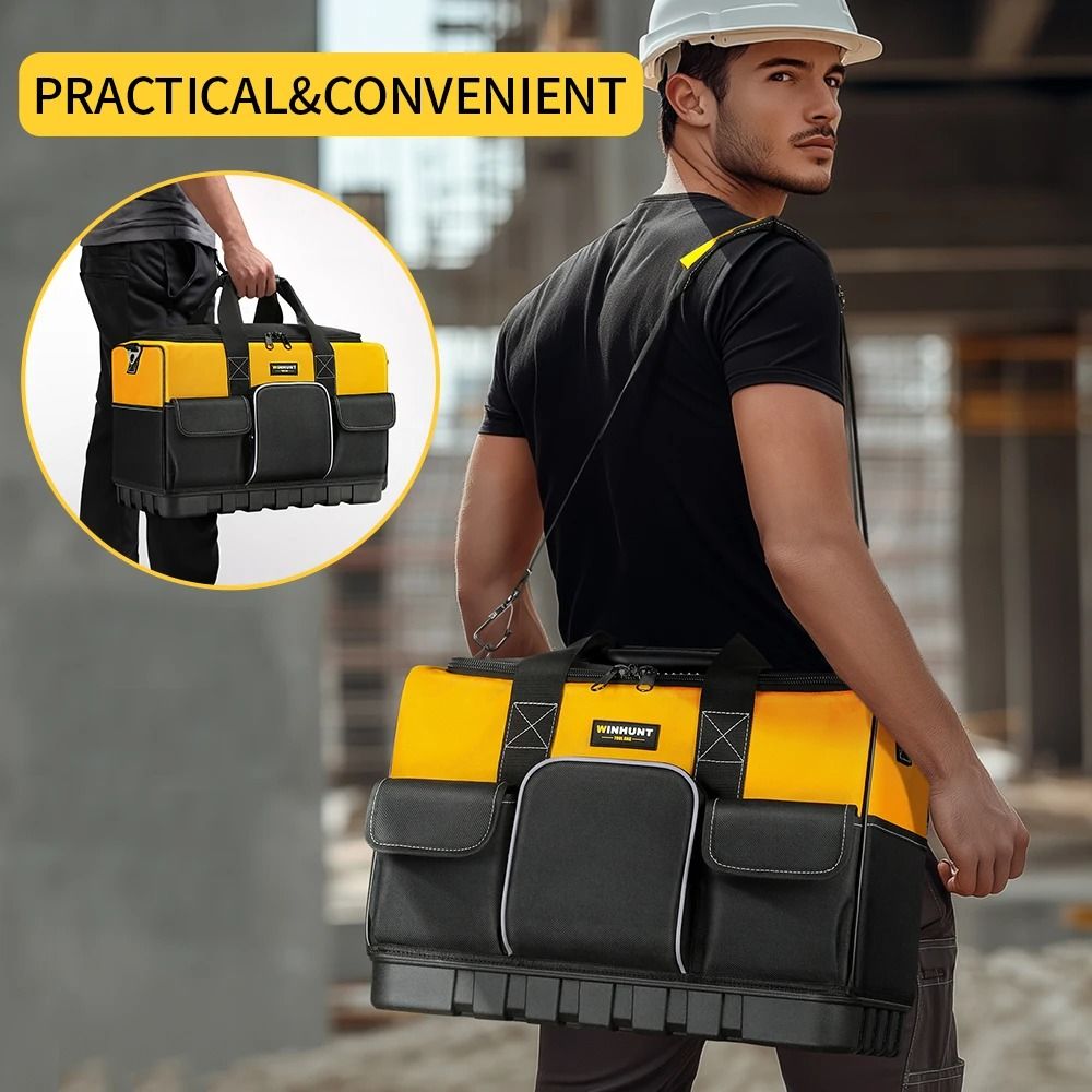 Heavy-Duty Tool Bag – Wide Mouth Storage with Waterproof Base