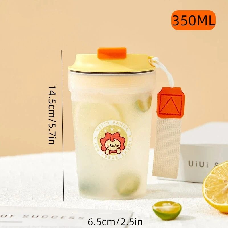 Portable Plastic Water Bottle with Rope Leak Proof Travel Tumbler for Kids