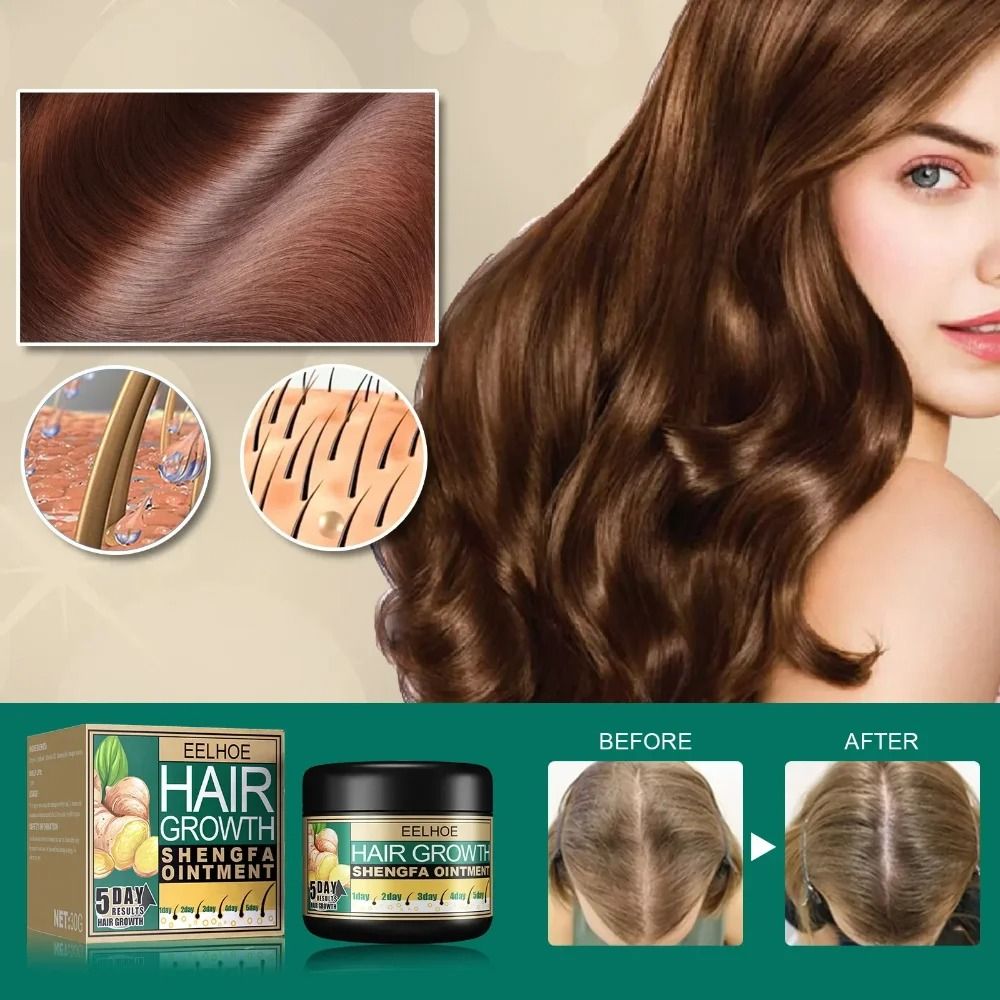 Ginger Hair Growth Cream Scalp Massage Treatment for Thicker Smoother Hair