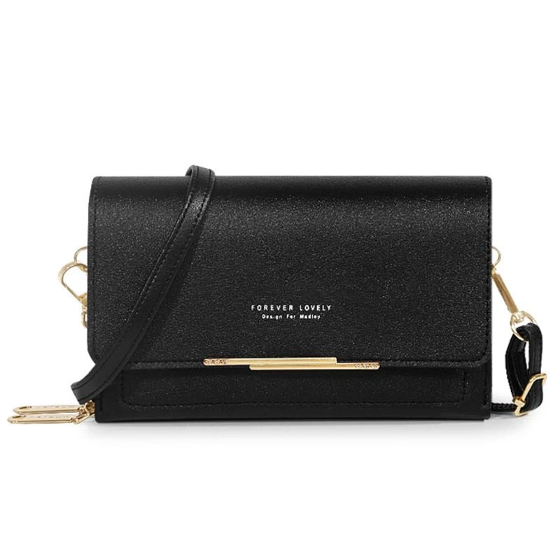 Womens Large Capacity Wallet Shoulder Bag with Phone Holder