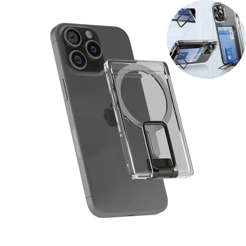 Clear Magnetic Card Holder Wallet Case